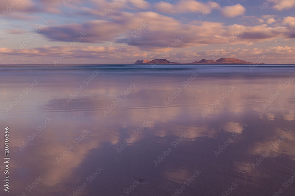 Famara, Lanzarote island. Atlantic ocean. Canary islands in Spain 