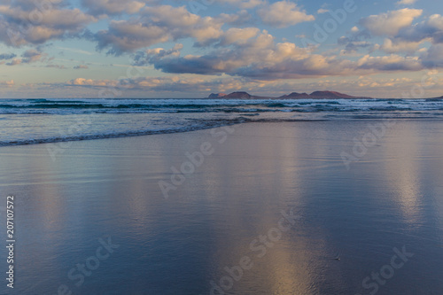 Famara, Lanzarote island. Atlantic ocean. Canary islands in Spain 