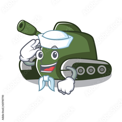 Sailor tank character cartoon style
