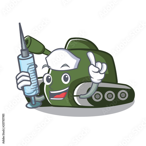 Nurse tank character cartoon style