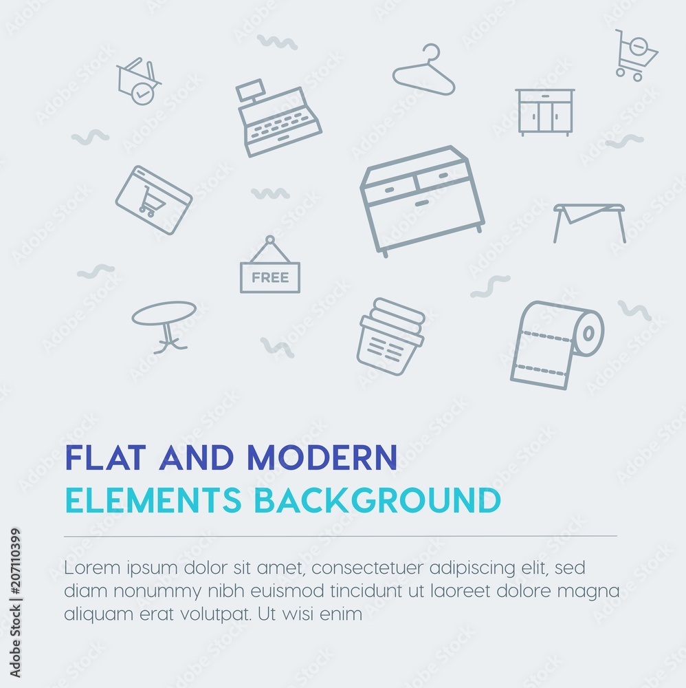 shopping, furniture, housekeeping outline vector icons and elements background concept on grey background.Multipurpose use on websites, presentations, brochures and more shopping, furniture, housekeeping outline vector icons and elements background concept on grey background.Multipurpose use on websites, presentations, brochures and more