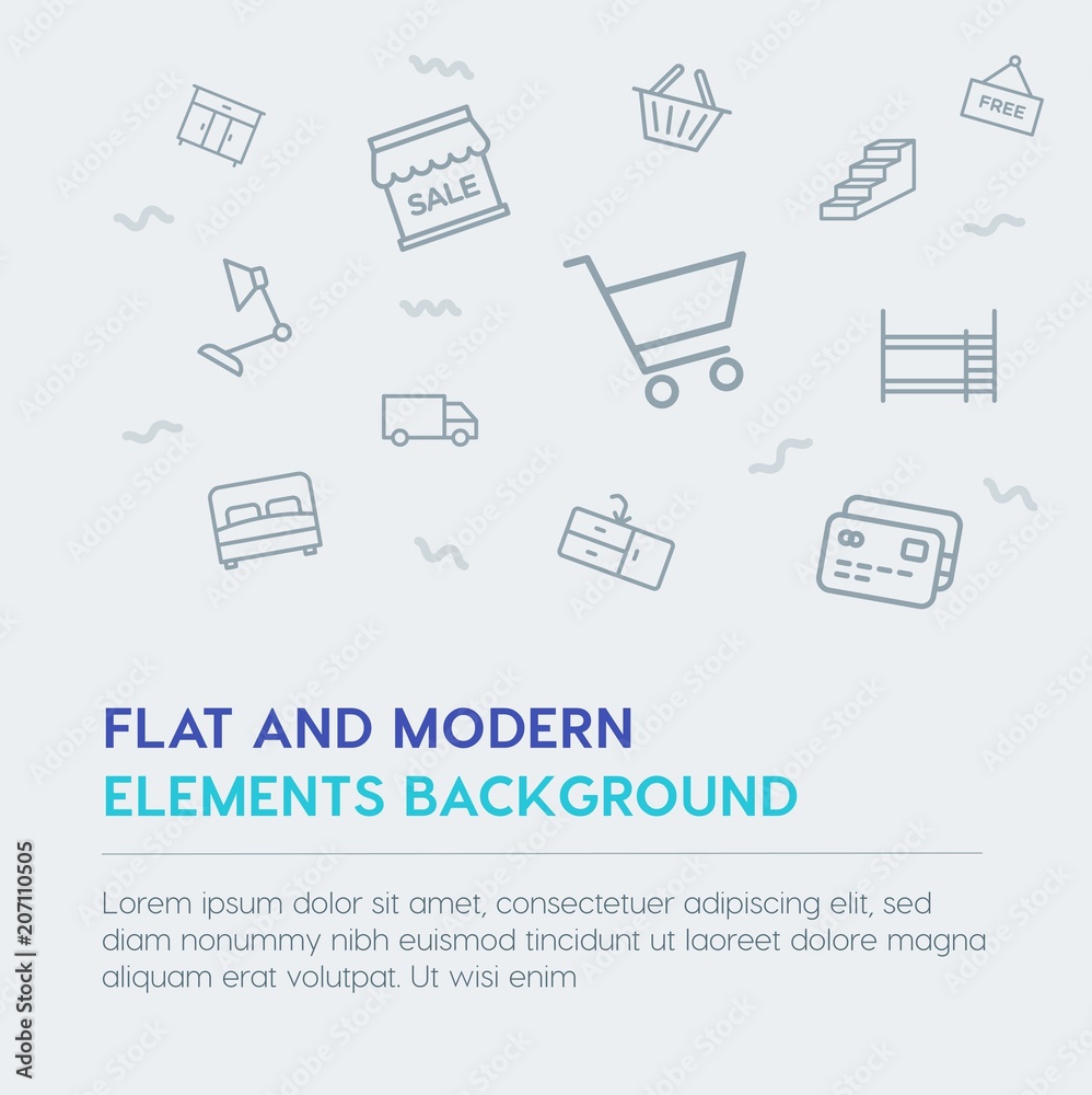 shopping, furniture, housekeeping outline vector icons and elements background concept on grey background.Multipurpose use on websites, presentations, brochures and more shopping, furniture, housekeeping outline vector icons and elements background concept on grey background.Multipurpose use on websites, presentations, brochures and more