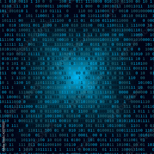 Binary code. Computer or internet security concept. Vector background illustration.