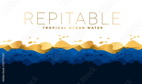 Luxury blue amd sea water w...