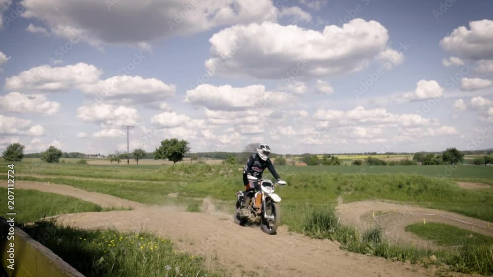 Professional Motocross Rider On Dirt Track Professional Motocross Rider On Dirt Track