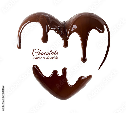Print op canvas Chocolate in the form of heart