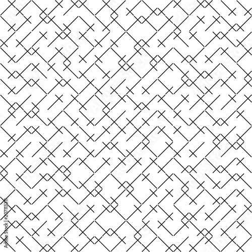 Vector Seamless Geometry Truchet Pattern