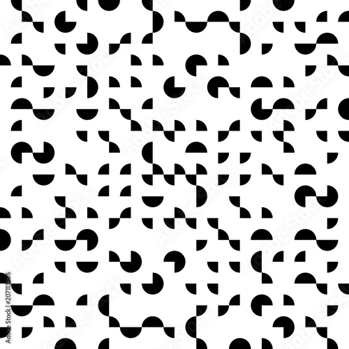 Vector Seamless Geometry Truchet Pattern