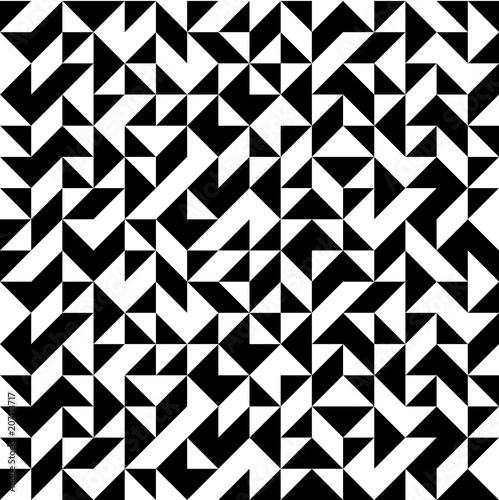 Vector Seamless Geometry Truchet Pattern