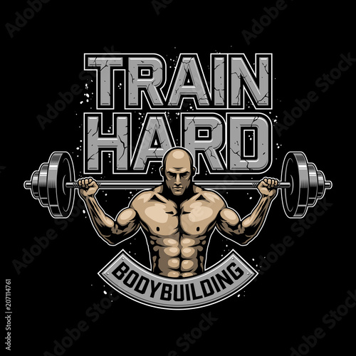 Vintage bodybuilding logo