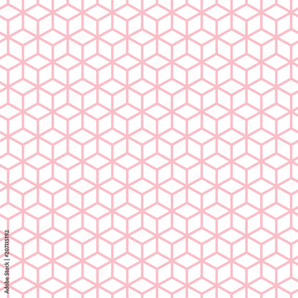 Retro Seamless Pattern Cubes Rose Retro Seamless Pattern Cubes Rose