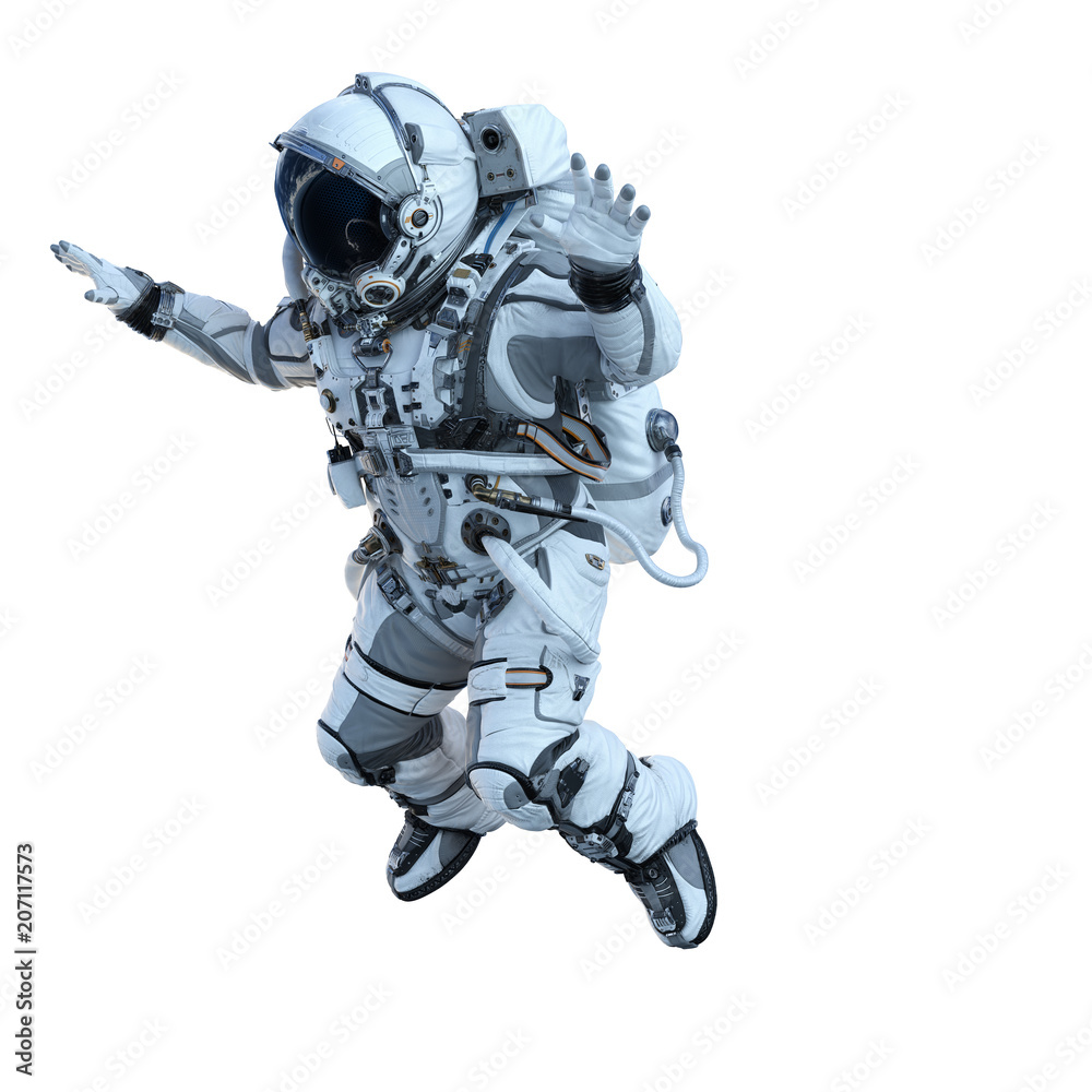 Astronaut on white. Mixed media Astronaut on white. Mixed media