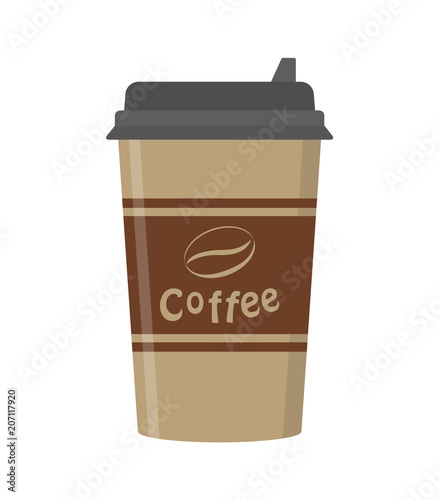 Vector illustration. Coffee glass.