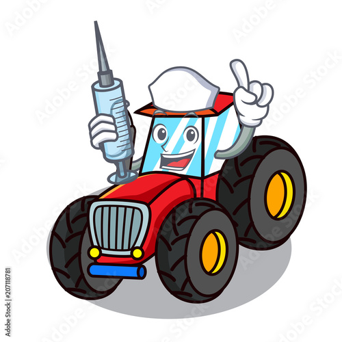 Photography Nurse tractor character cartoon style