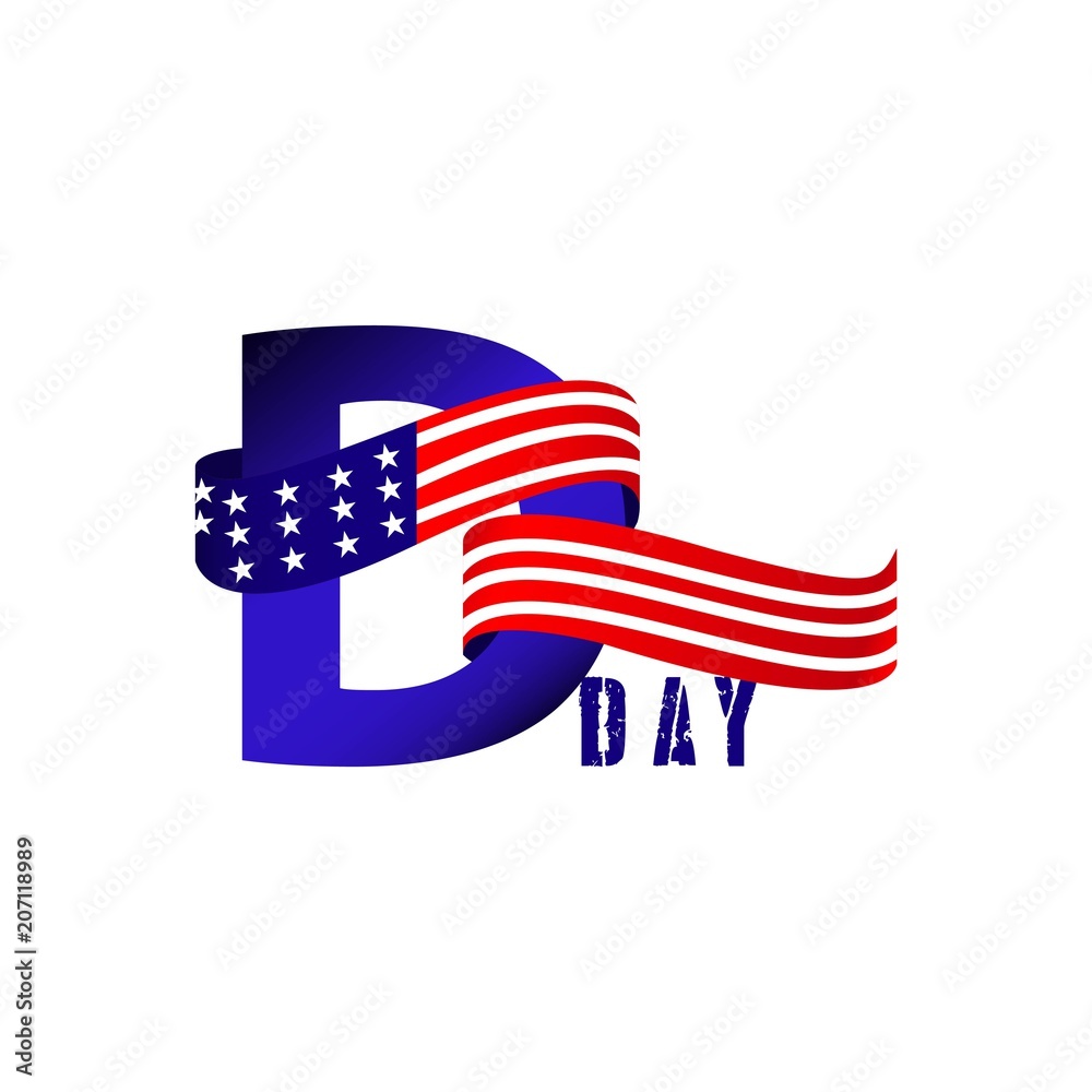 D-Day Vector Template Design Illustration D-Day Vector Template Design Illustration