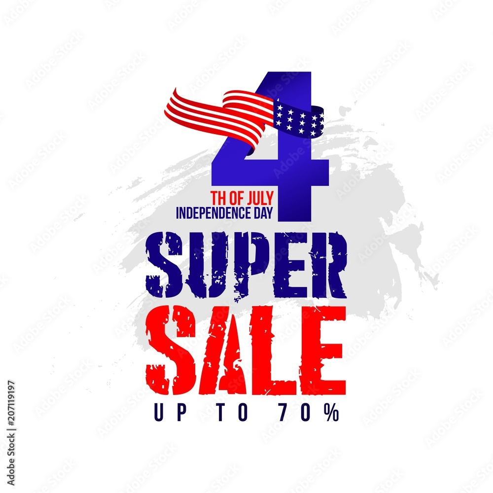 Independent Day Super Sale Vector Template Design Illustration