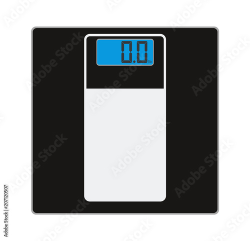 Vector illustration. Foot scales on a white background.