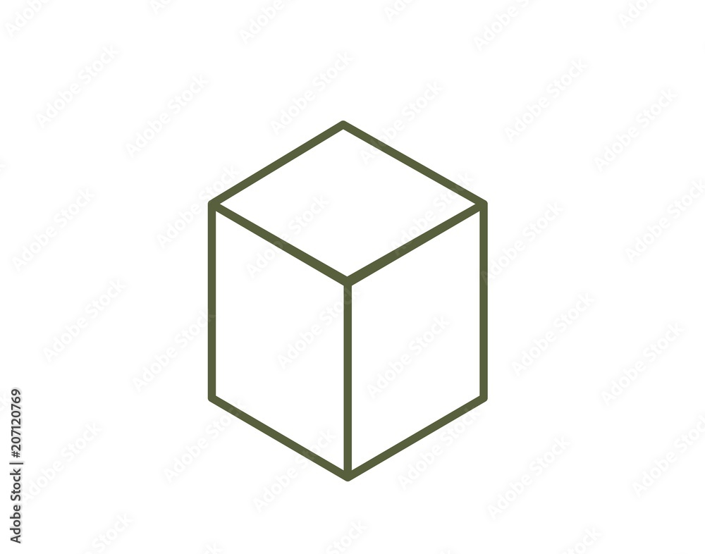 Modern box icon for packaging or product illustrations Modern box icon for packaging or product illustrations