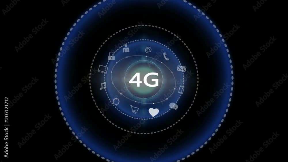 4k 4G symbol,virtual internet concept with rays light,on-line services gadgets icons-discussion,social media,e-mail,e-shop,cloud computing,music,smartphone,chart,lock. 4k 4G symbol,virtual internet concept with rays light,on-line services gadgets icons-discussion,social media,e-mail,e-shop,cloud computing,music,smartphone,chart,lock.