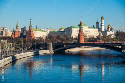 Moscow Kremlin with Moscow river photo