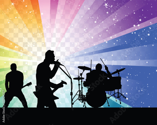 Rock group silhouett