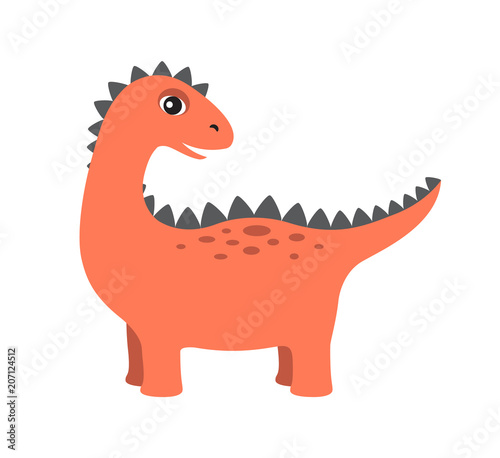 Dinosaur with Lots of Spikes Vector Illustration