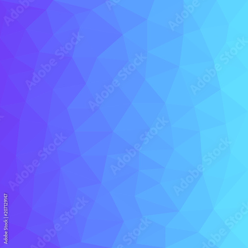 Blue Polygonal space for your design. Space for headline or product. Low Poly. Mesh of triangles. Green texture.