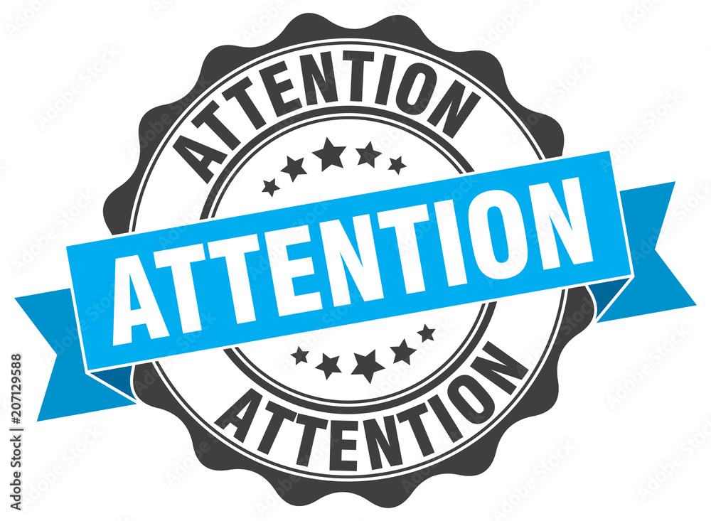 Fototapeta premium attention stamp. sign. seal