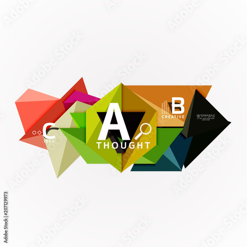 Free Download Abstract geometric option infographic banners, a b c steps process - GFXLoad