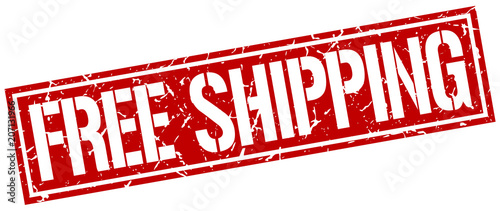 free shipping square grunge stamp