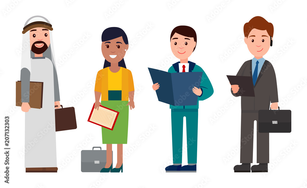 People Business Collection Vector Illustration