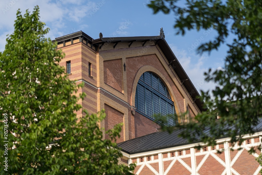 Detail shot of the famous bayreuth wagner festival theatre from the side. Detail shot of the famous bayreuth wagner festival theatre from the side.