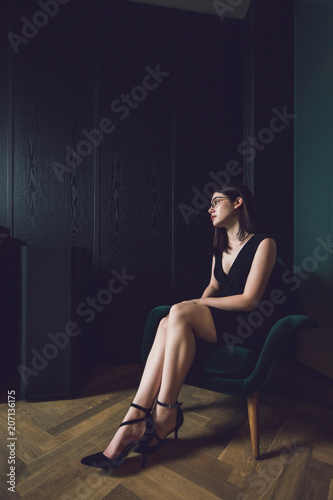 Glamour in Schwarz, Hotel Ambiente, Business look, edel