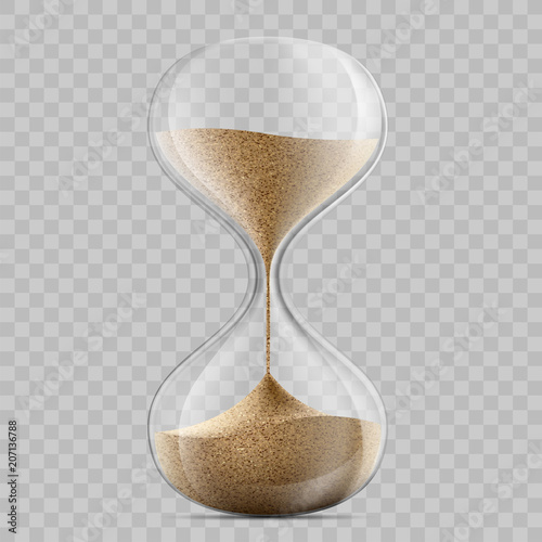 sandglass on a transparent background photo