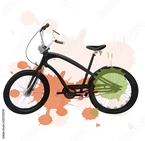 vector bicycle. Bicycle drawing.eps