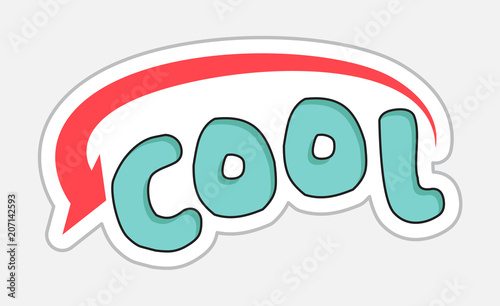 Cool sticker in retro style