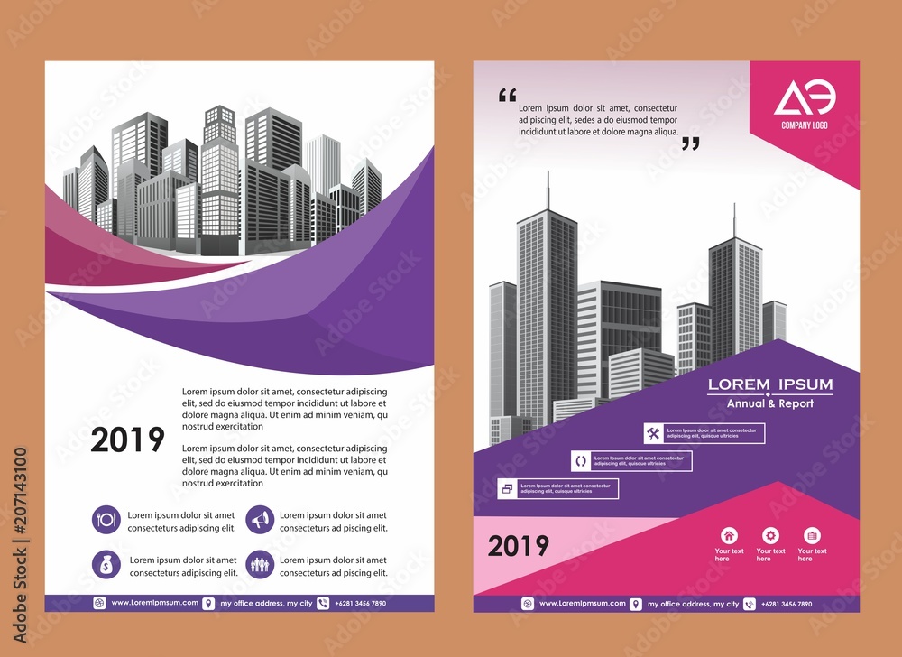 modern cover, brochure, layout for annual report with city background modern cover, brochure, layout for annual report with city background