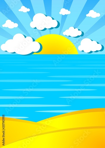 summer layout with place for text