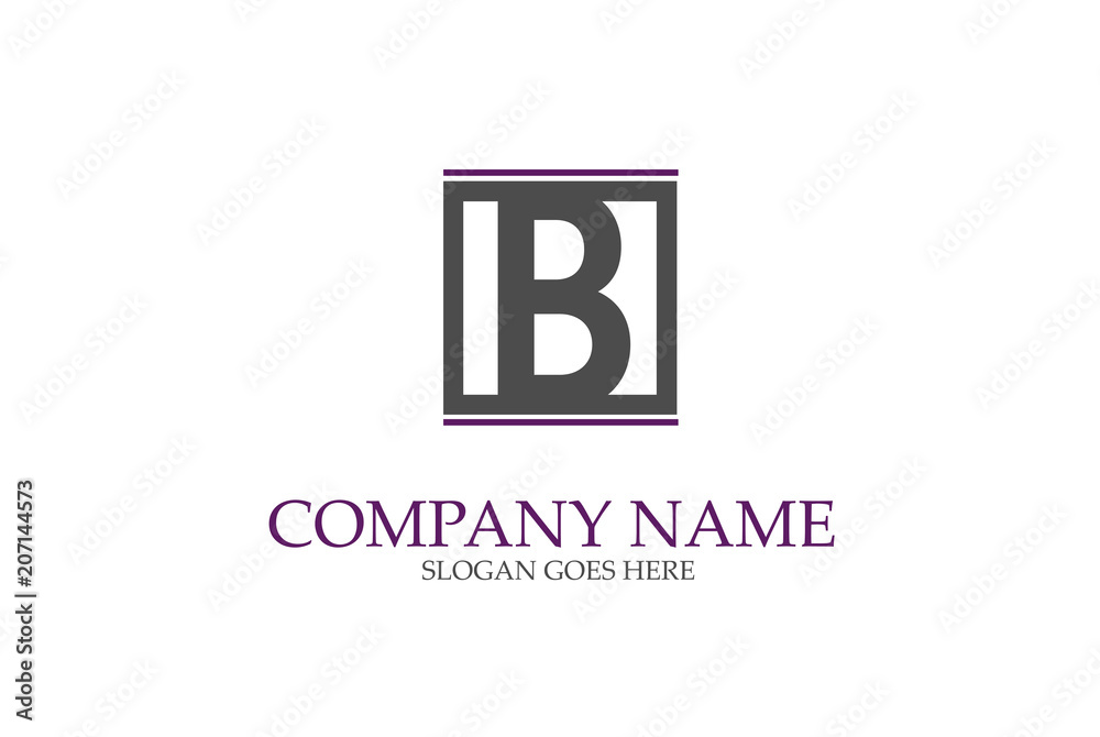 B Square Letter Identity Logo Design Vector. B Square Letter Identity Logo Design Vector.