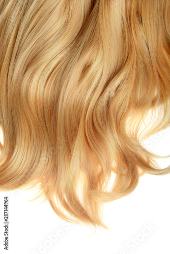 blond hair wig isolated