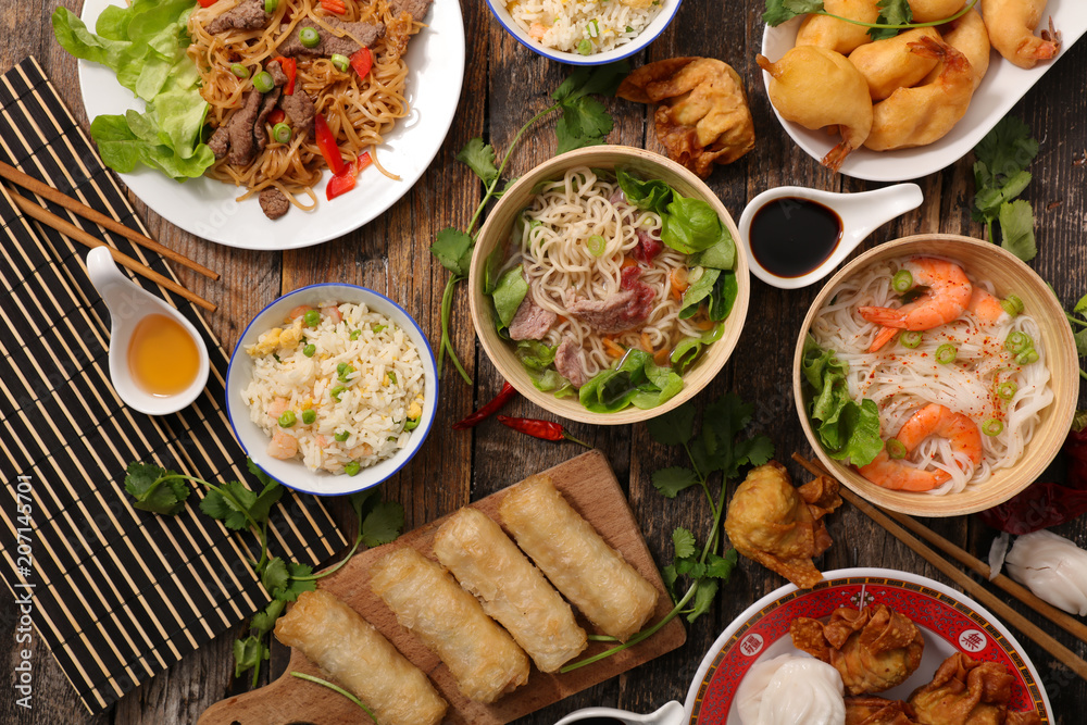 assorted asian cuisine dish assorted asian cuisine dish