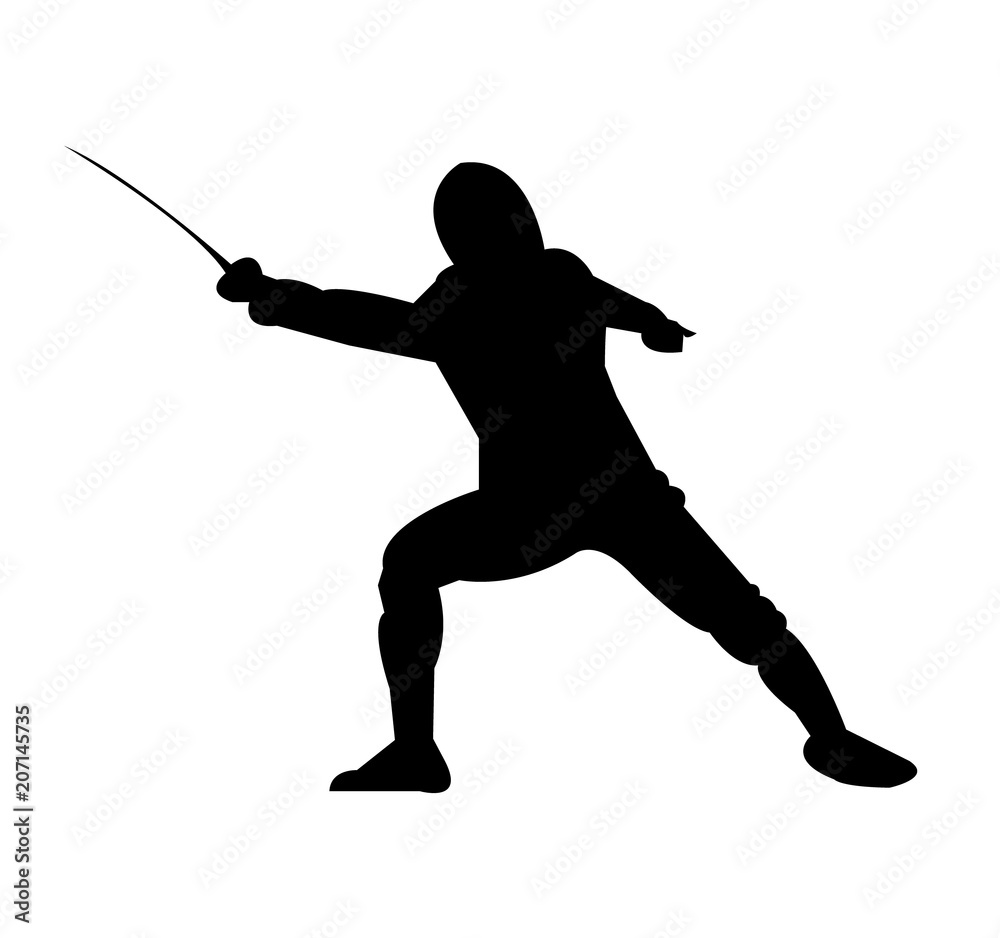 Fencing jab stance