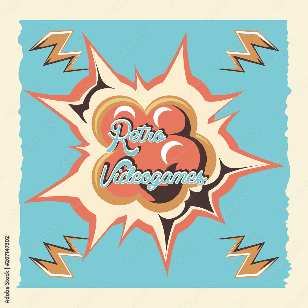 video game retro label vector illustration design video game retro label vector illustration design