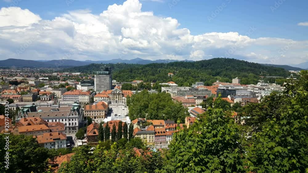 Overview of Ljubljana seen from castle Overview of Ljubljana seen from castle