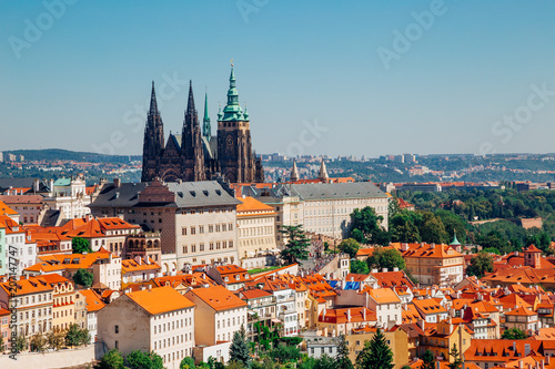 Wallpaper Mural Prague castle and St. Vitus Cathedral from Petrin hill in Czech Republic Torontodigital.ca