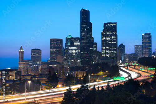 Buildings at downtown Seattle  Washington State  USA