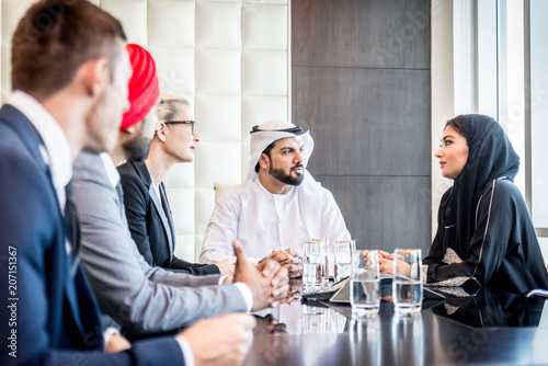 Obraz na płótnie Business team in Dubai