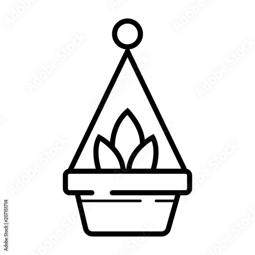 Flower pot icon.