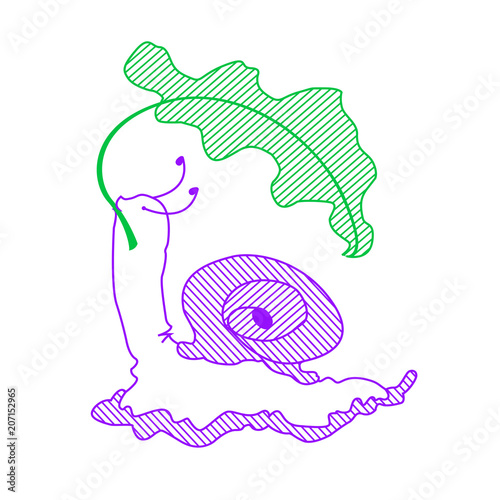 Cute cartoon snail