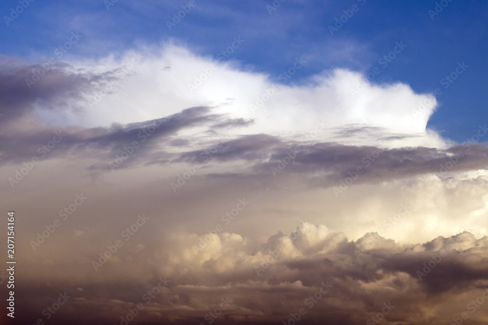 Beautiful blue sky and light and dark clouds Beautiful blue sky and light and dark clouds
